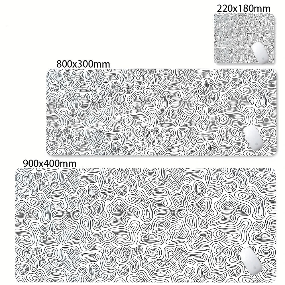 Black & White Strata Liquid Desk Mat