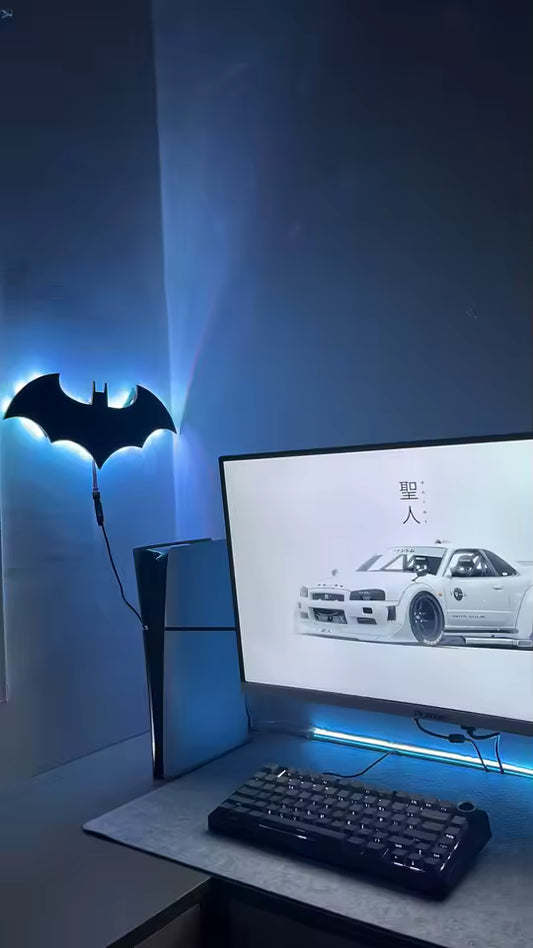 Creative Wooden Bat Wall Lamp LED
