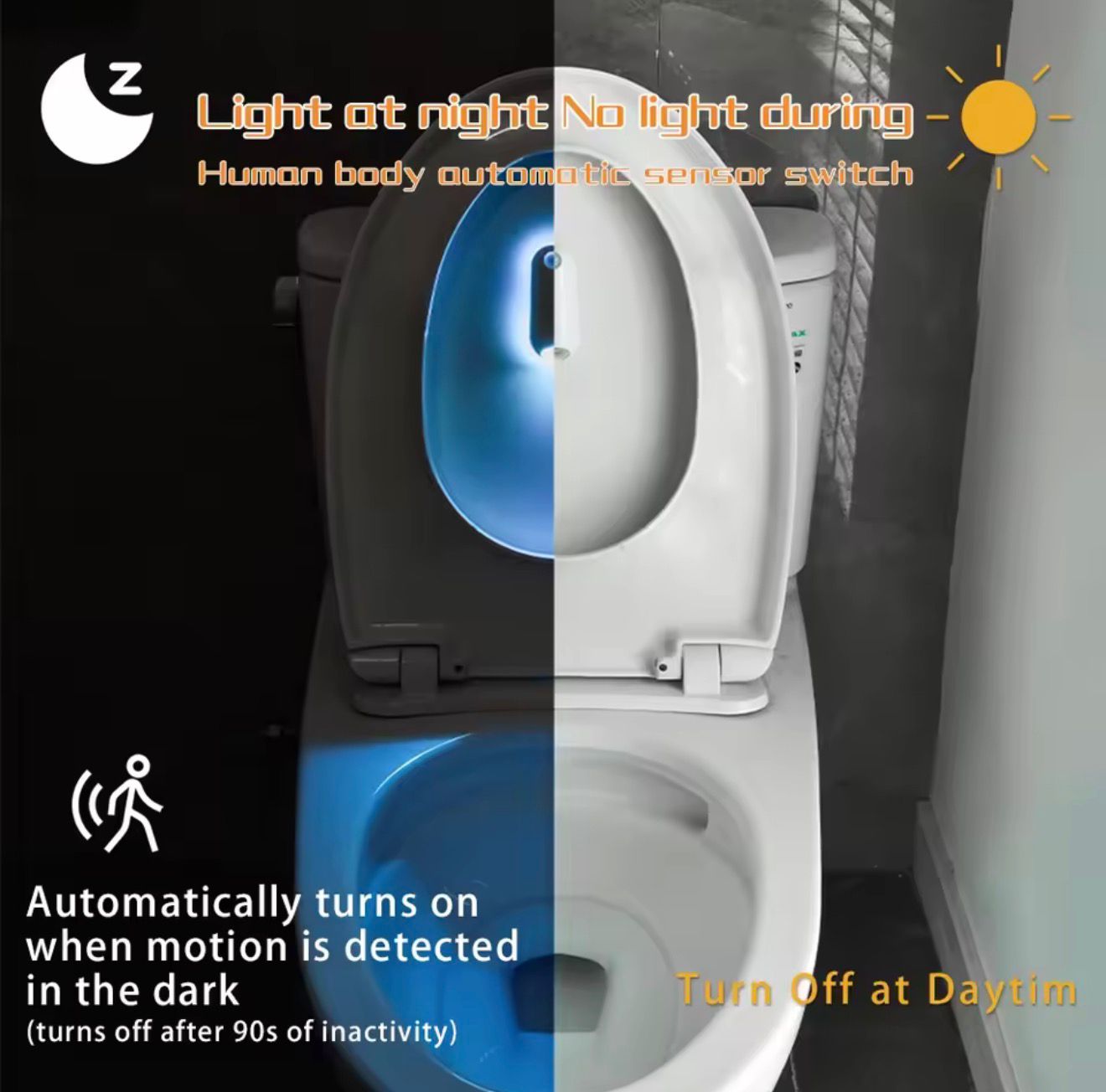 Motion Sensor Toilet Night Light - aestheticlabs