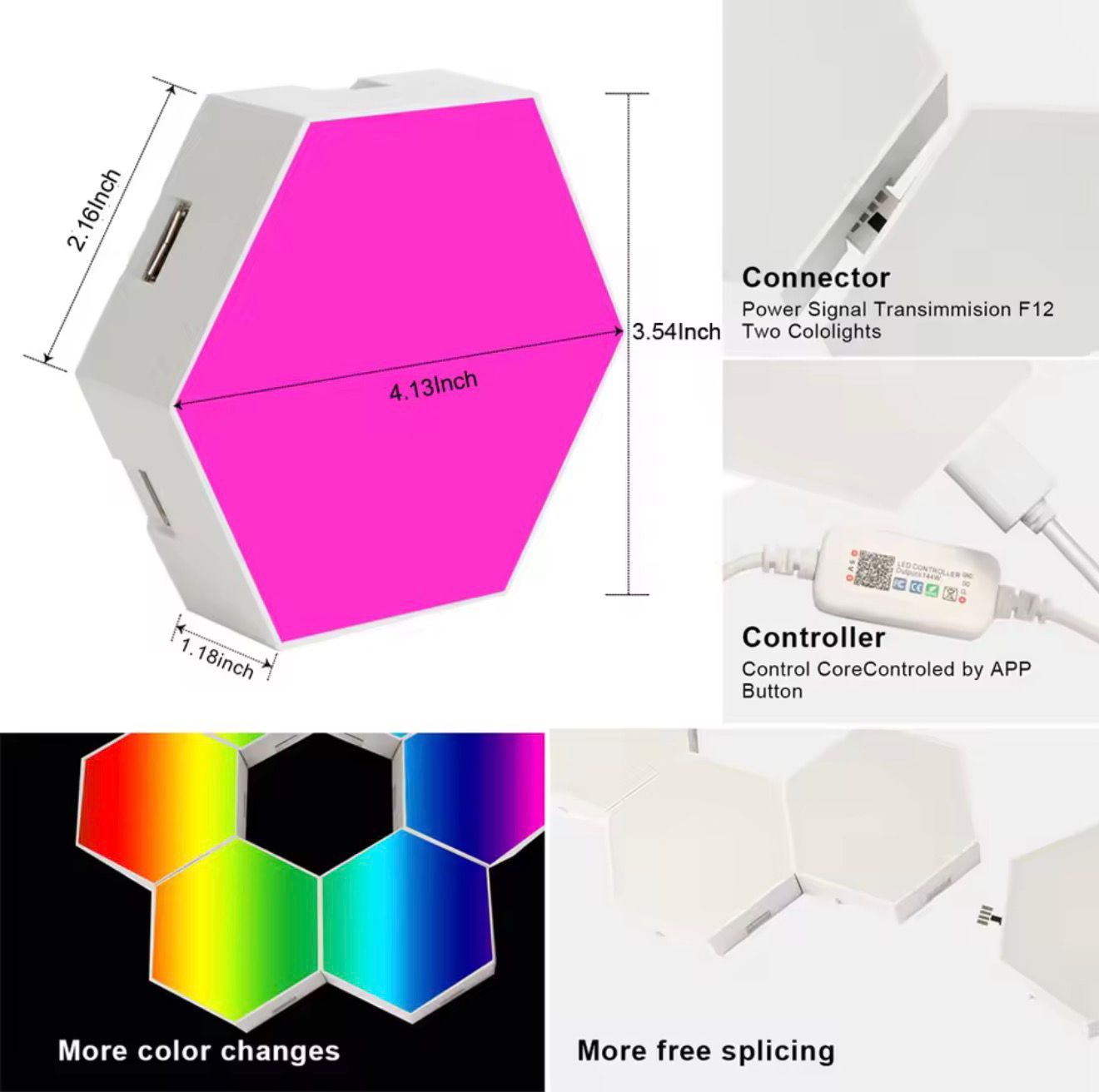 Hexagon Modular Wall Light Panels - aestheticlabs