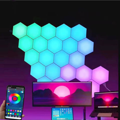 Hexagon Modular Wall Light Panels - aestheticlabs