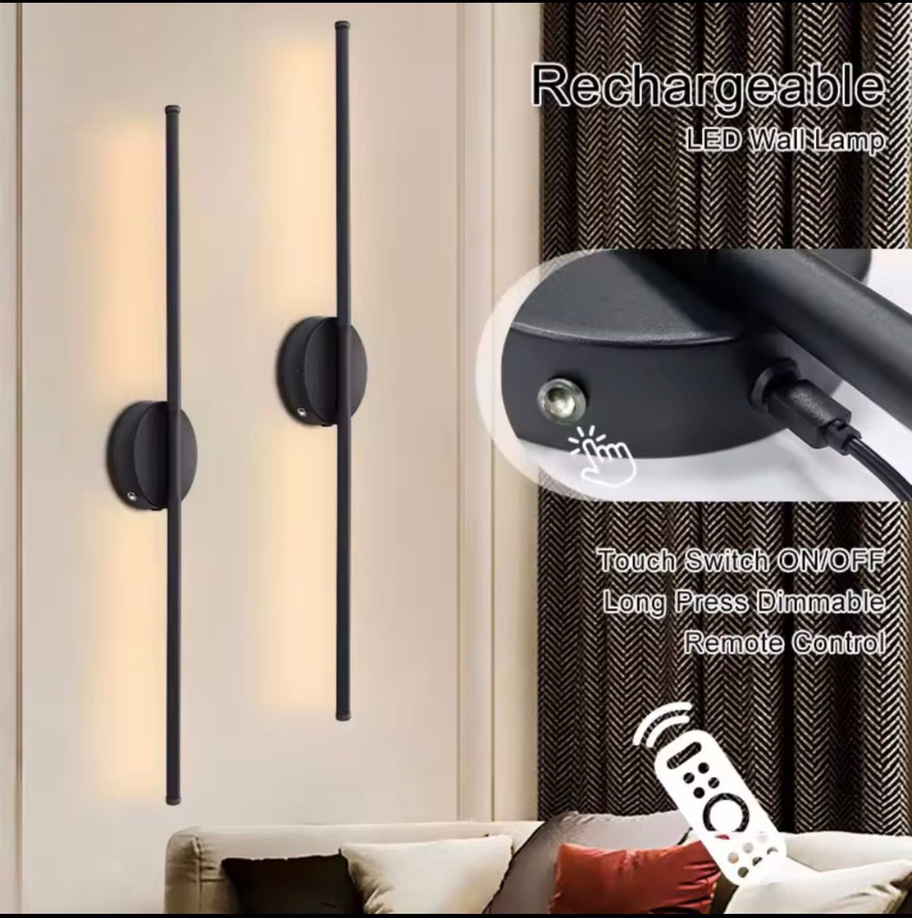 Wireless Rechargeable Wall Sconces - aestheticlabs
