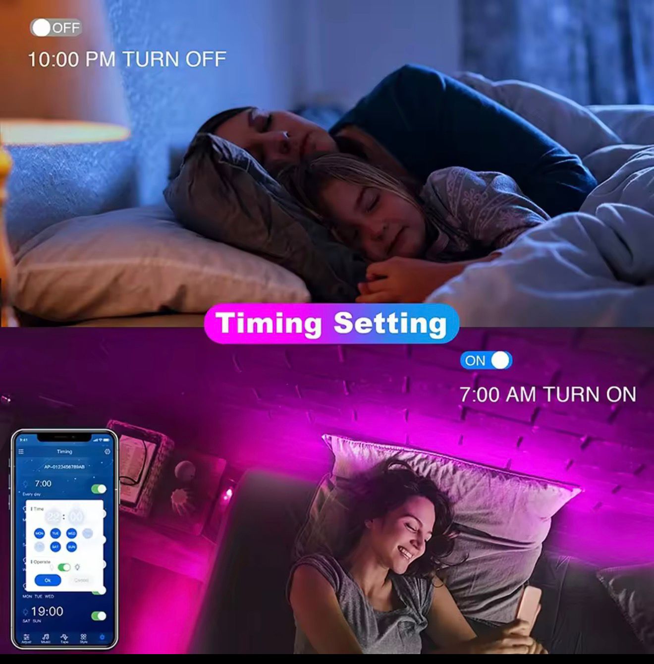 Smart Bluetooth RGB LED Strip Lights - aestheticlabs