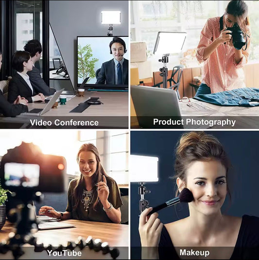 RGB LED Video Light Kit with Tripod Studio Lighting for Filming Streaming and Photography - aestheticlabs