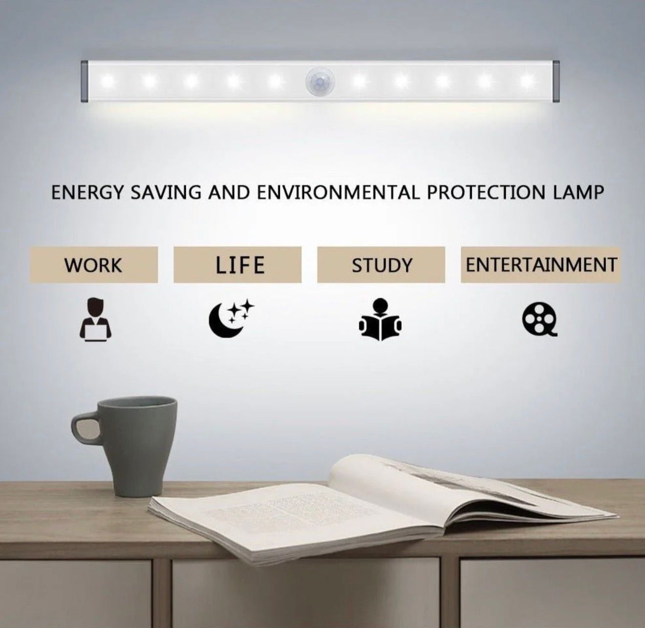 Wireless Rechargeable LED Motion Sensor Cabinet Light - aestheticlabs