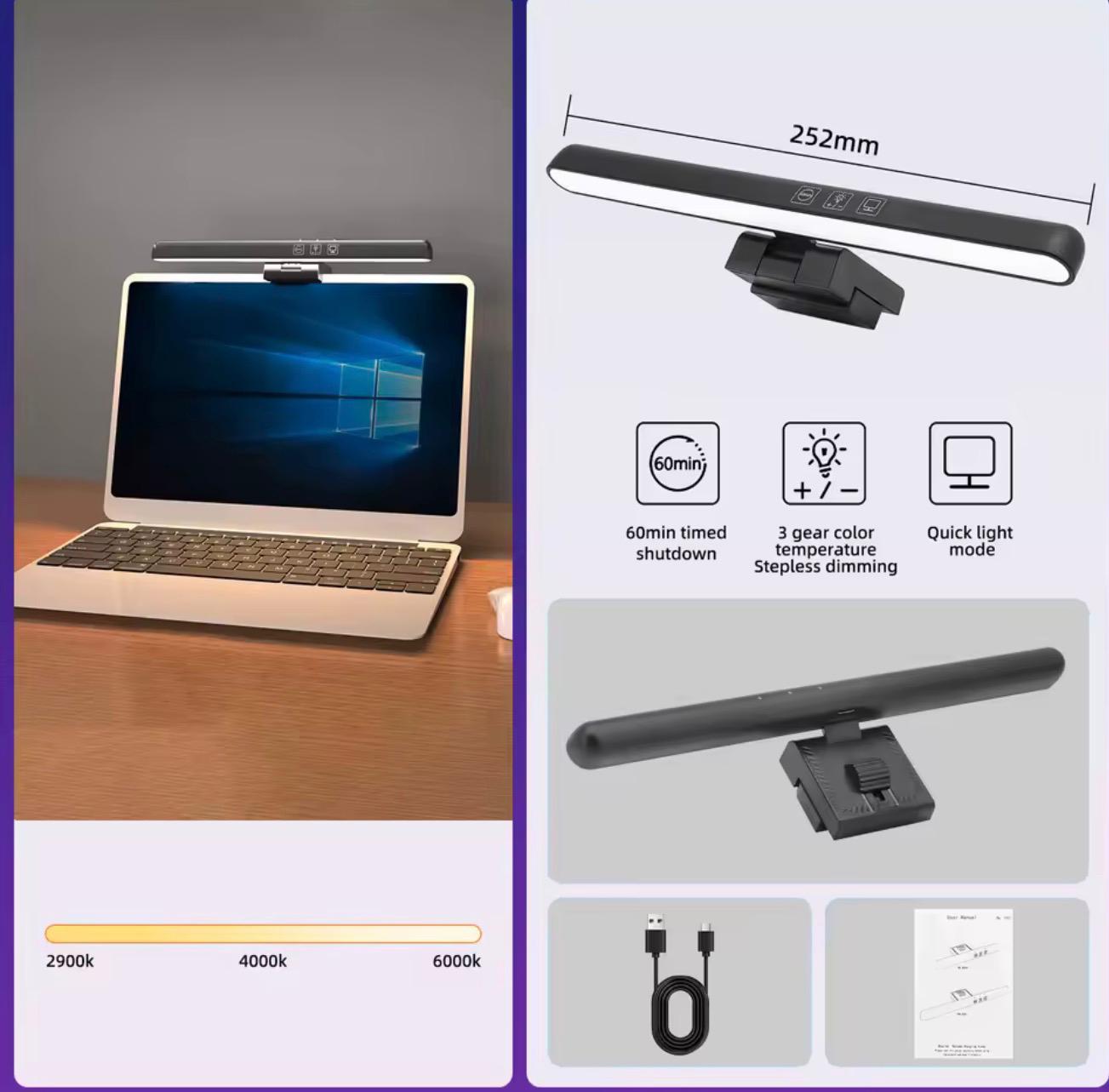 RGB Monitor Light Bar | Ambient Desk Lighting - aestheticlabs