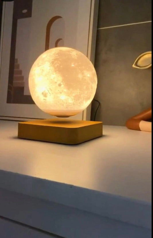 Levitating Moon Magnetic Floating Night Light (3-Color Temperature) - aestheticlabs