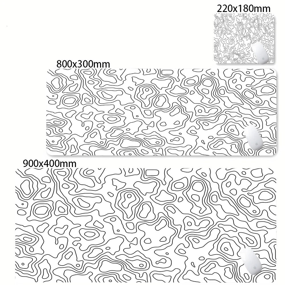 Black & White Strata Liquid Desk Mat
