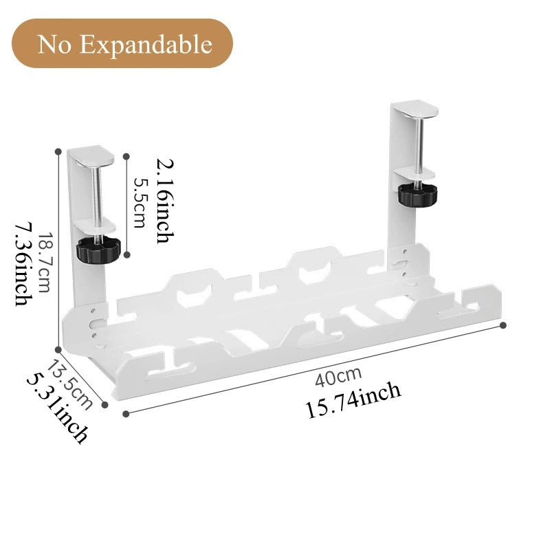 Telescopic Under-Desk Cable Management Tray