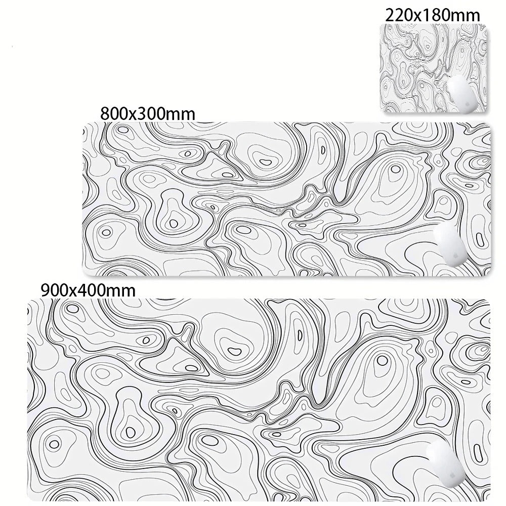 Black & White Strata Liquid Desk Mat