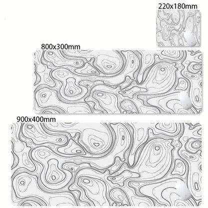 Black & White Strata Liquid Desk Mat
