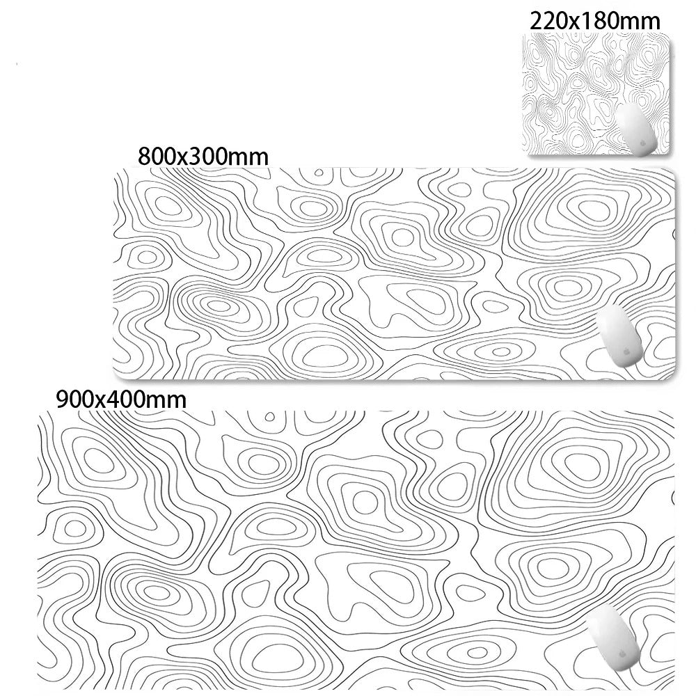 Black & White Strata Liquid Desk Mat