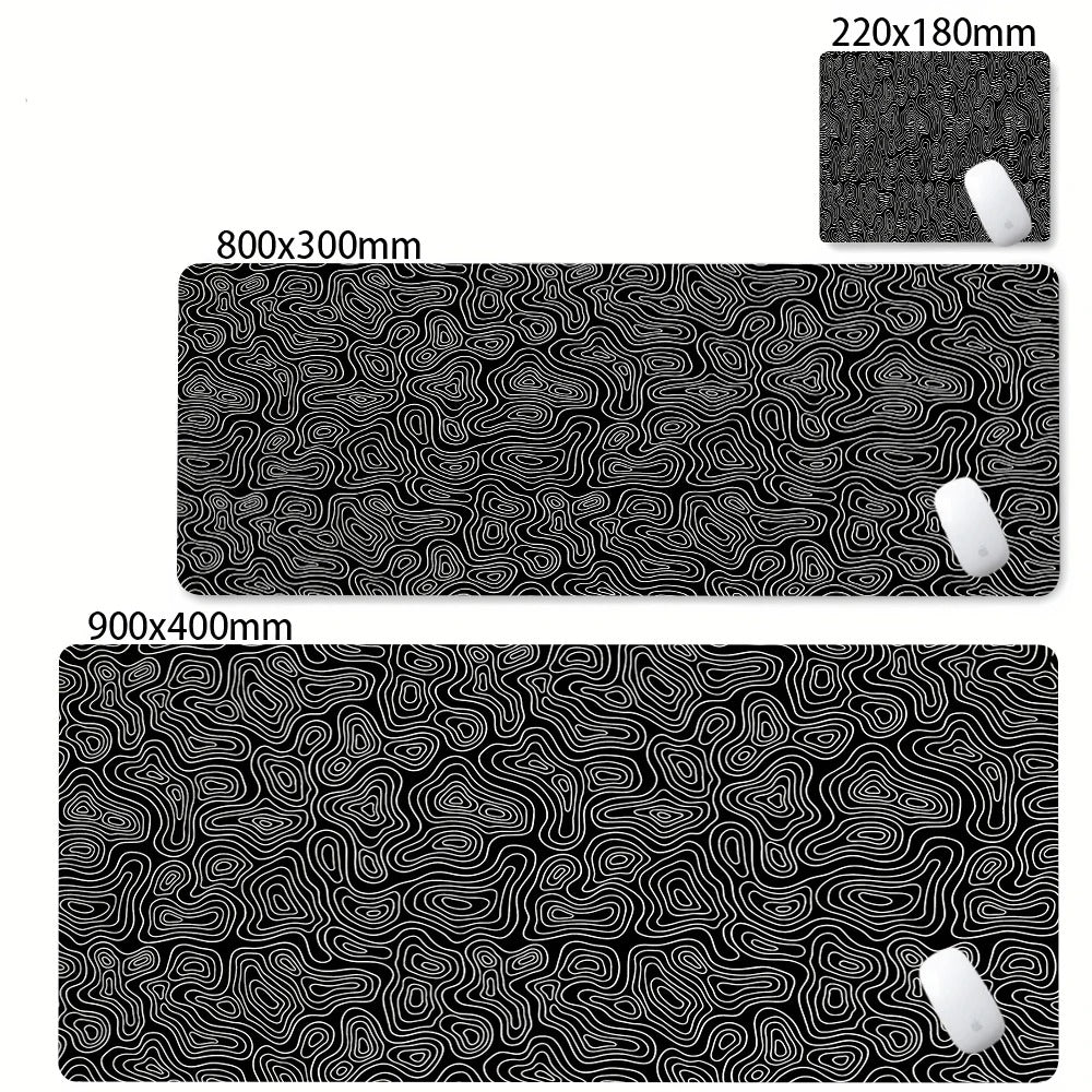 Black & White Strata Liquid Desk Mat