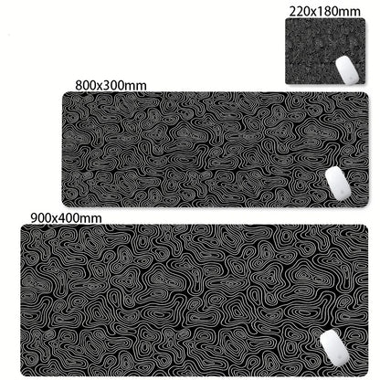 Black & White Strata Liquid Desk Mat