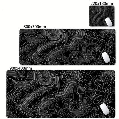 Black & White Strata Liquid Desk Mat
