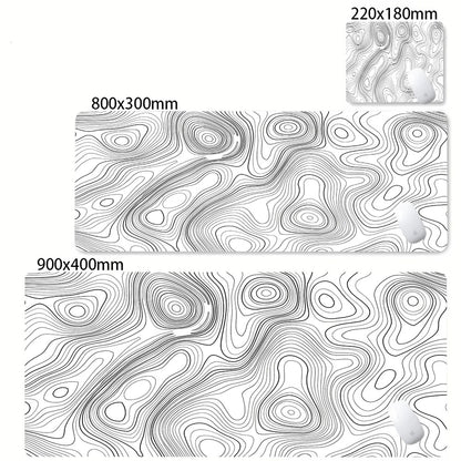 Black & White Strata Liquid Desk Mat