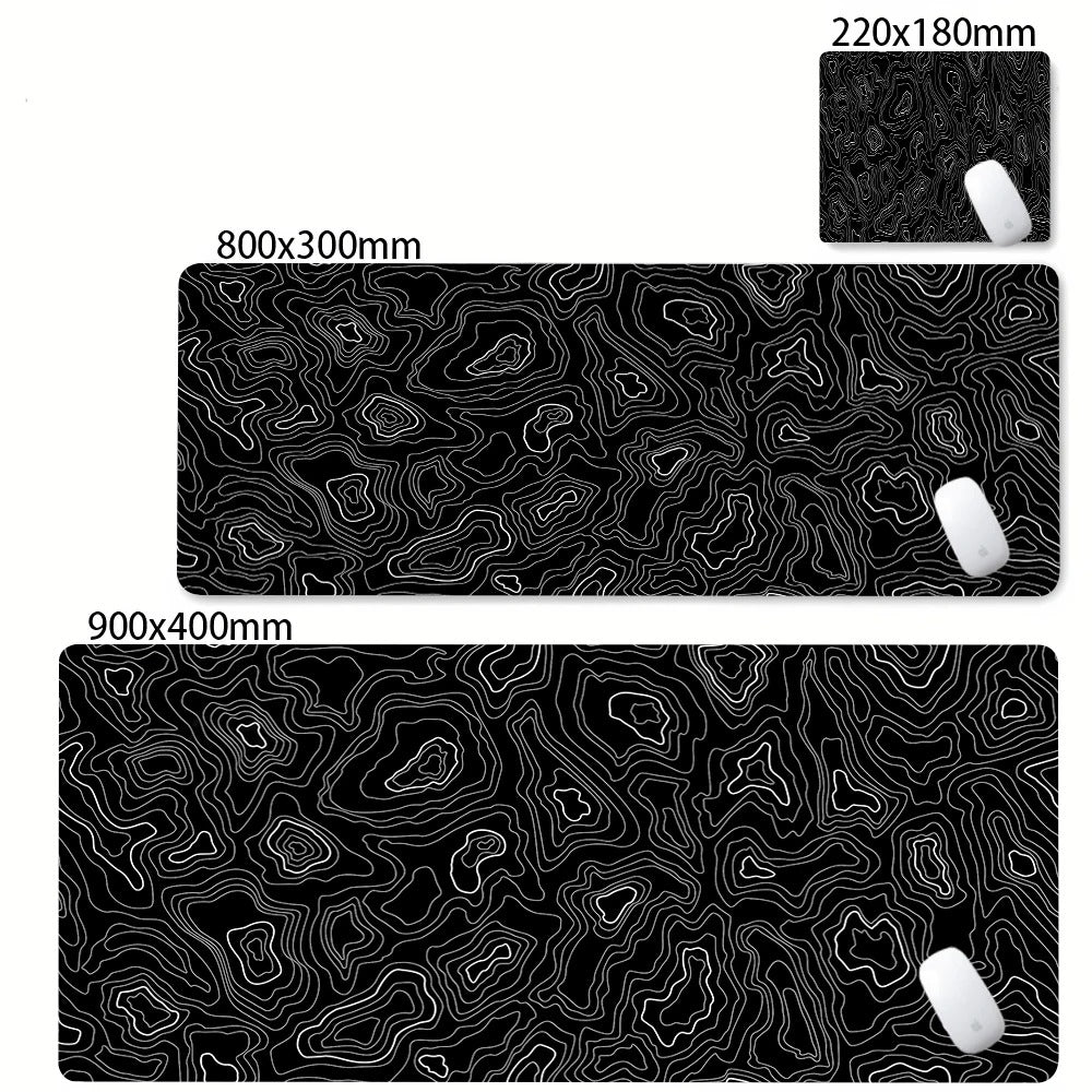 Black & White Strata Liquid Desk Mat