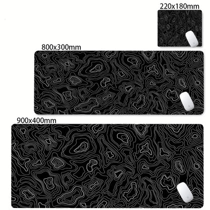 Black & White Strata Liquid Desk Mat