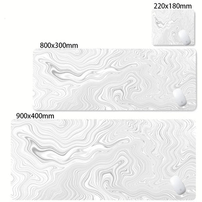 Black & White Strata Liquid Desk Mat