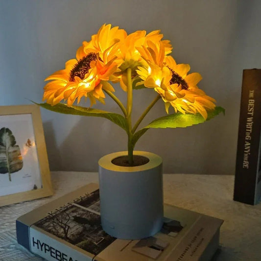 LED Night Light Rechargeable Sunflower Light