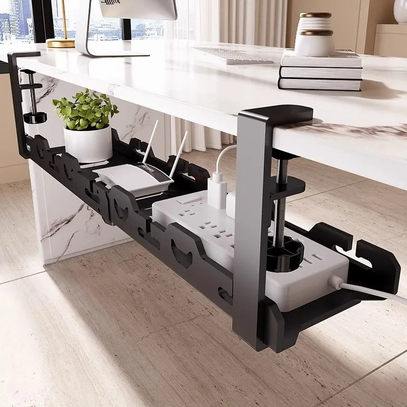 Telescopic Under-Desk Cable Management Tray
