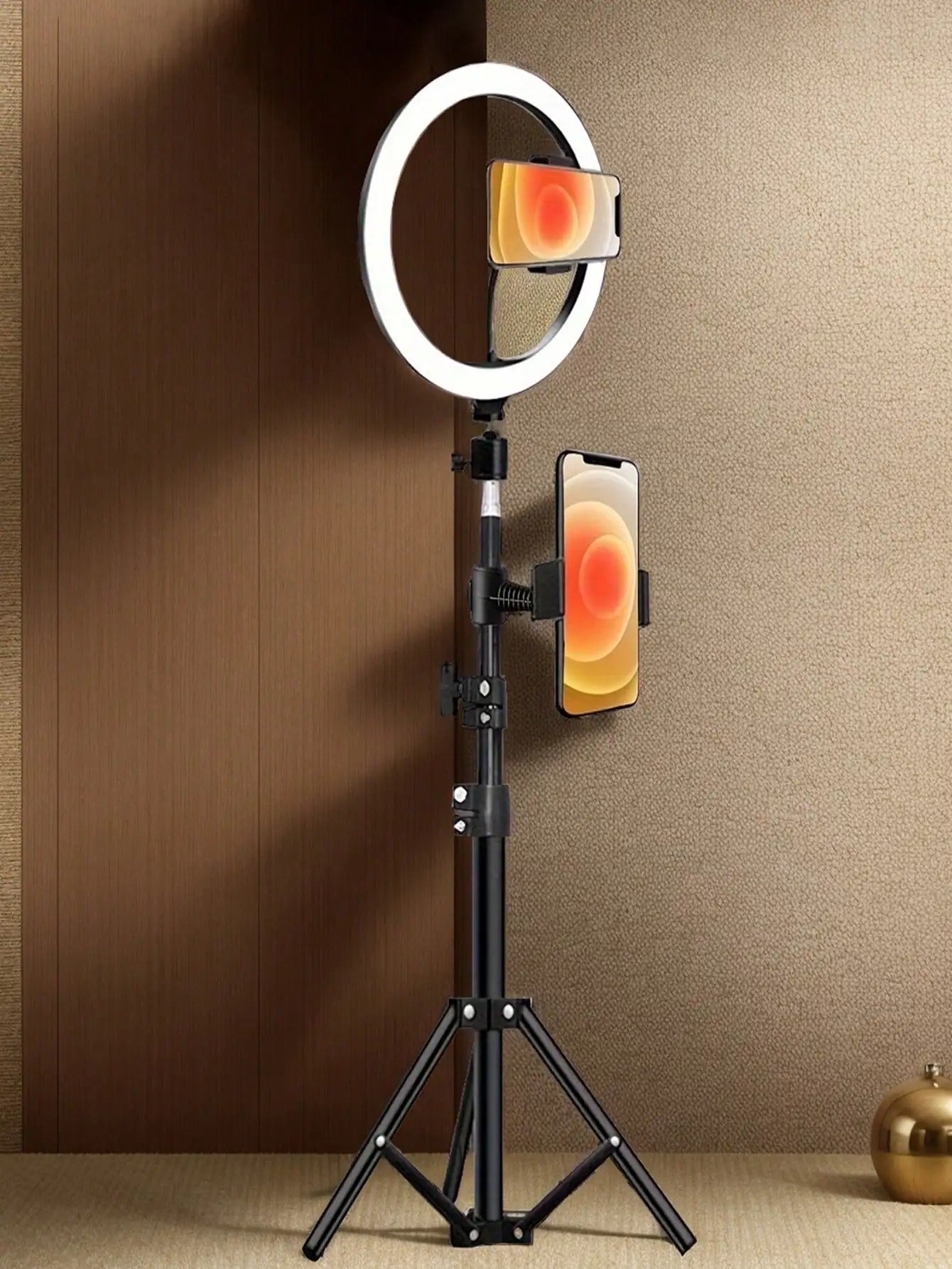 110cm Tripod Stand +O-Clamp With 10-Inch Live Stream Ring Light, Selfie Remote