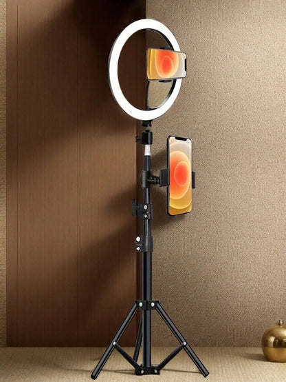 110cm Tripod Stand +O-Clamp With 10-Inch Live Stream Ring Light, Selfie Remote