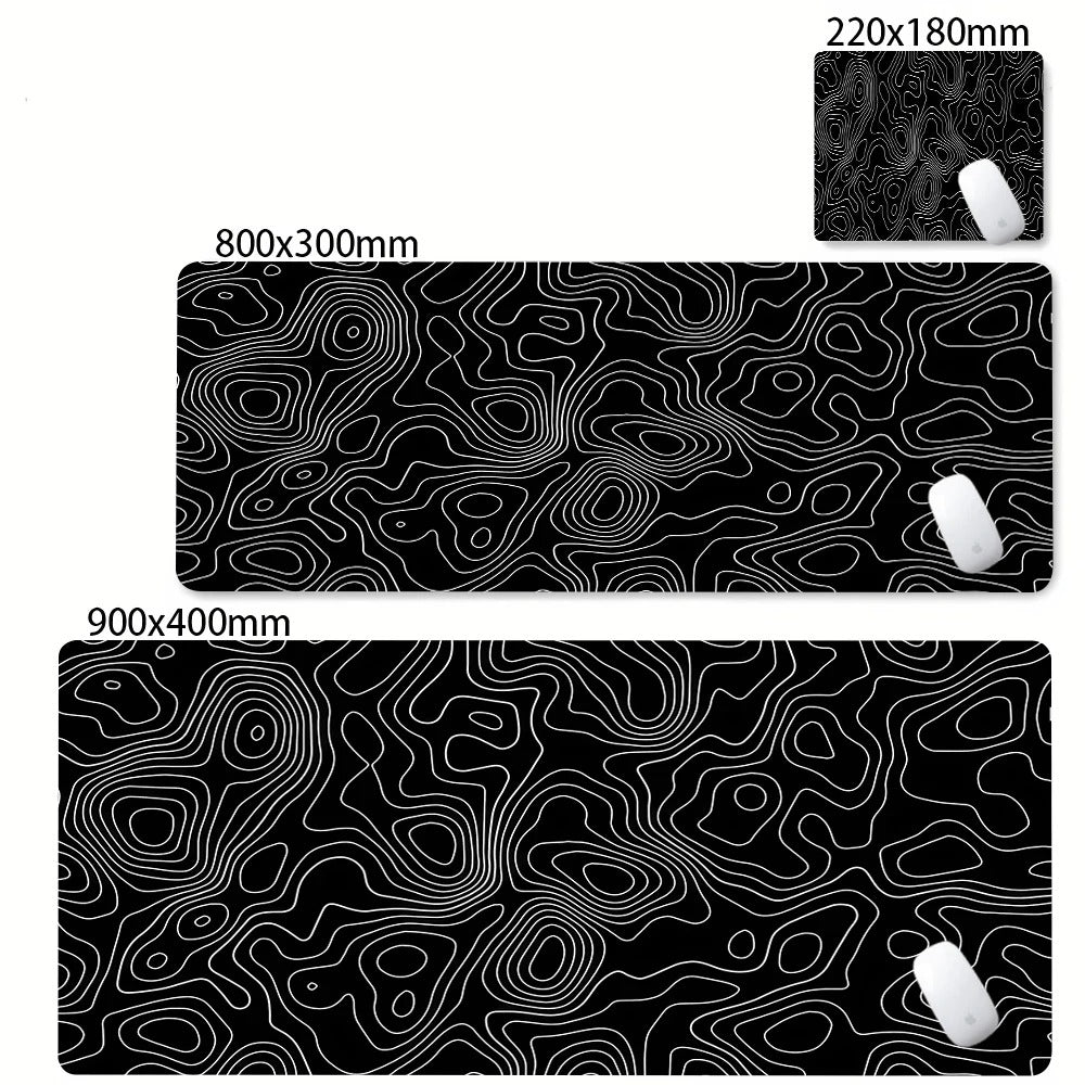 Black & White Strata Liquid Desk Mat