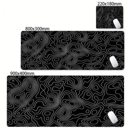 Black & White Strata Liquid Desk Mat