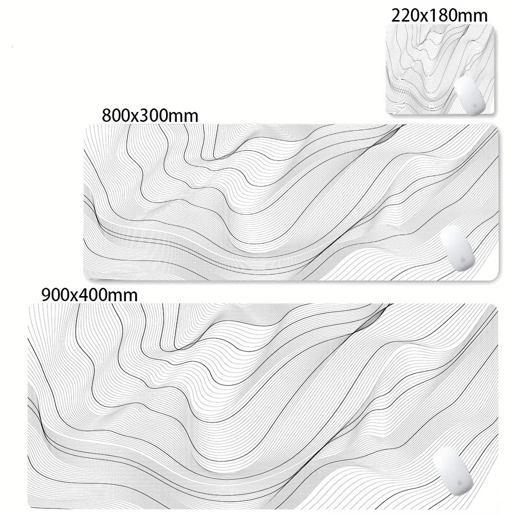 Black & White Strata Liquid Desk Mat