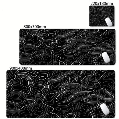 Black & White Strata Liquid Desk Mat