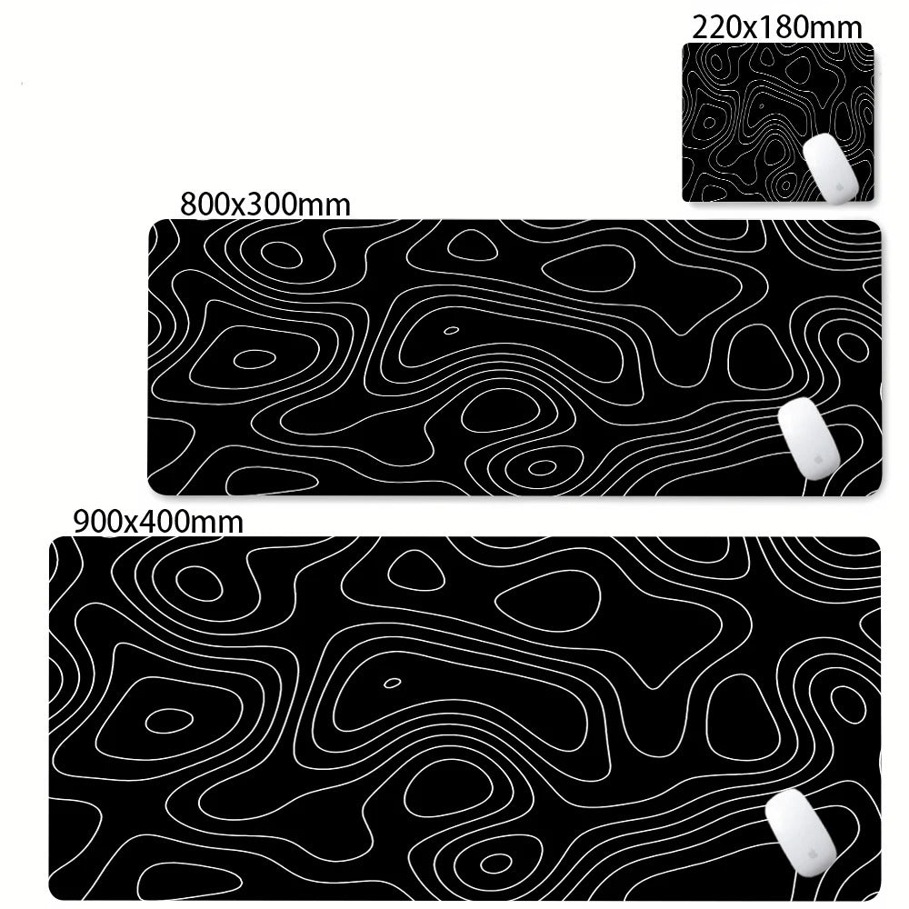 Black & White Strata Liquid Desk Mat