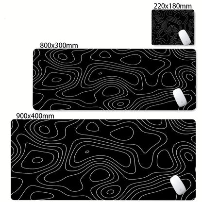 Black & White Strata Liquid Desk Mat