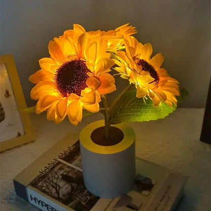 LED Night Light Rechargeable Sunflower Light