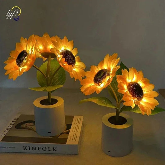 LED Night Light Rechargeable Sunflower Light