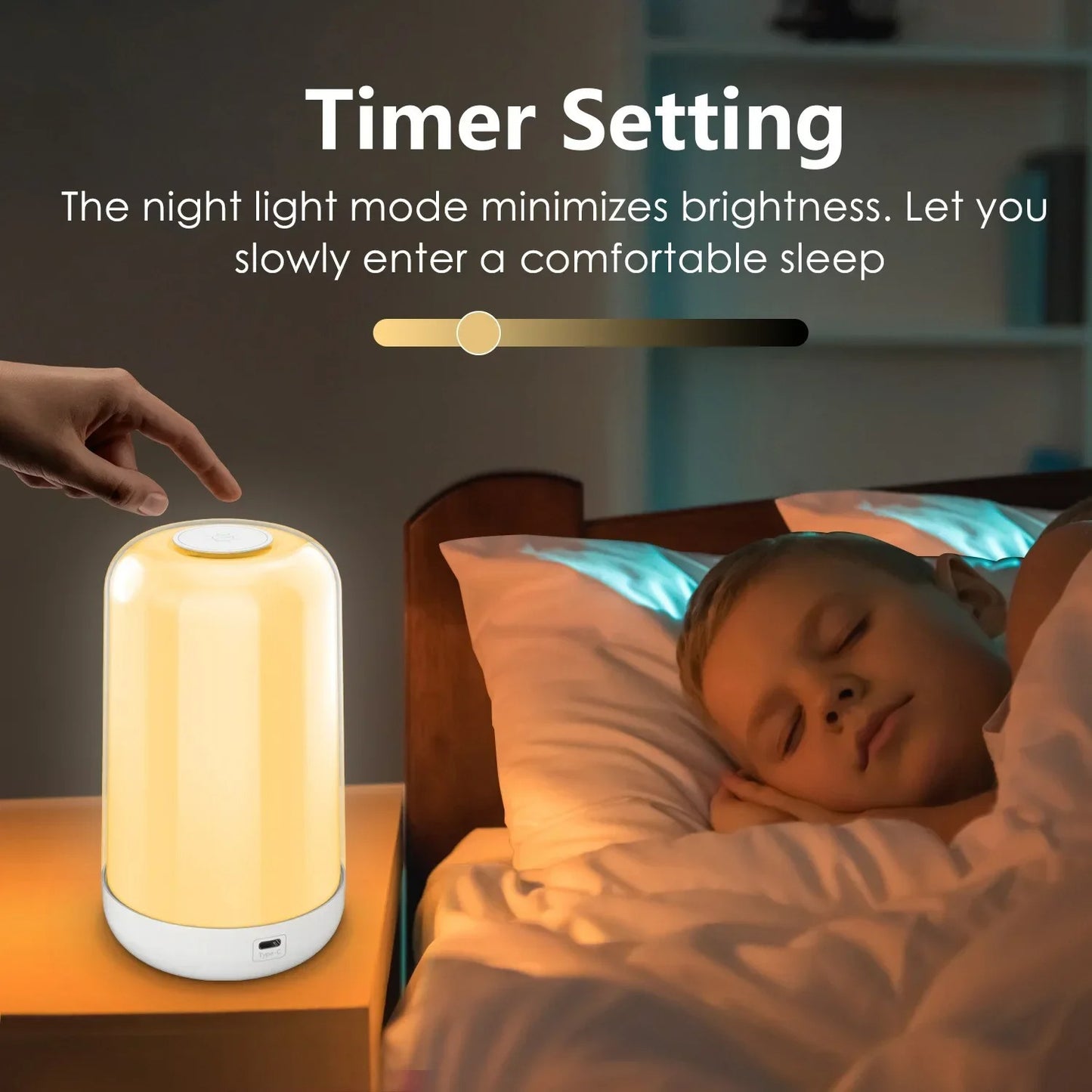 RGBIC Smart Touch Table Lamp Bedside Mood Light