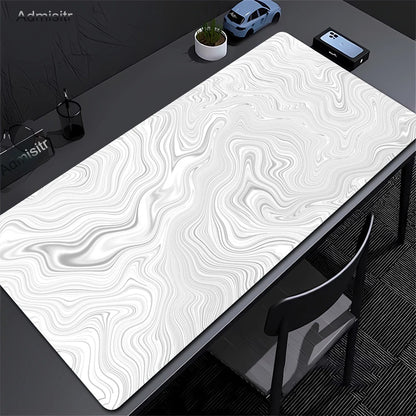 Black & White Strata Liquid Desk Mat