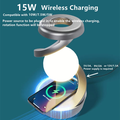 Table Lamp, Rotating Floating lamp  Mobile Phone Wireless Charger, RGB Atmosphere