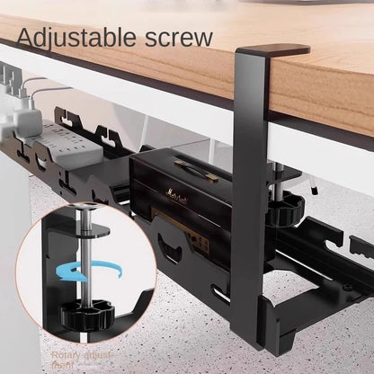 Telescopic Under-Desk Cable Management Tray