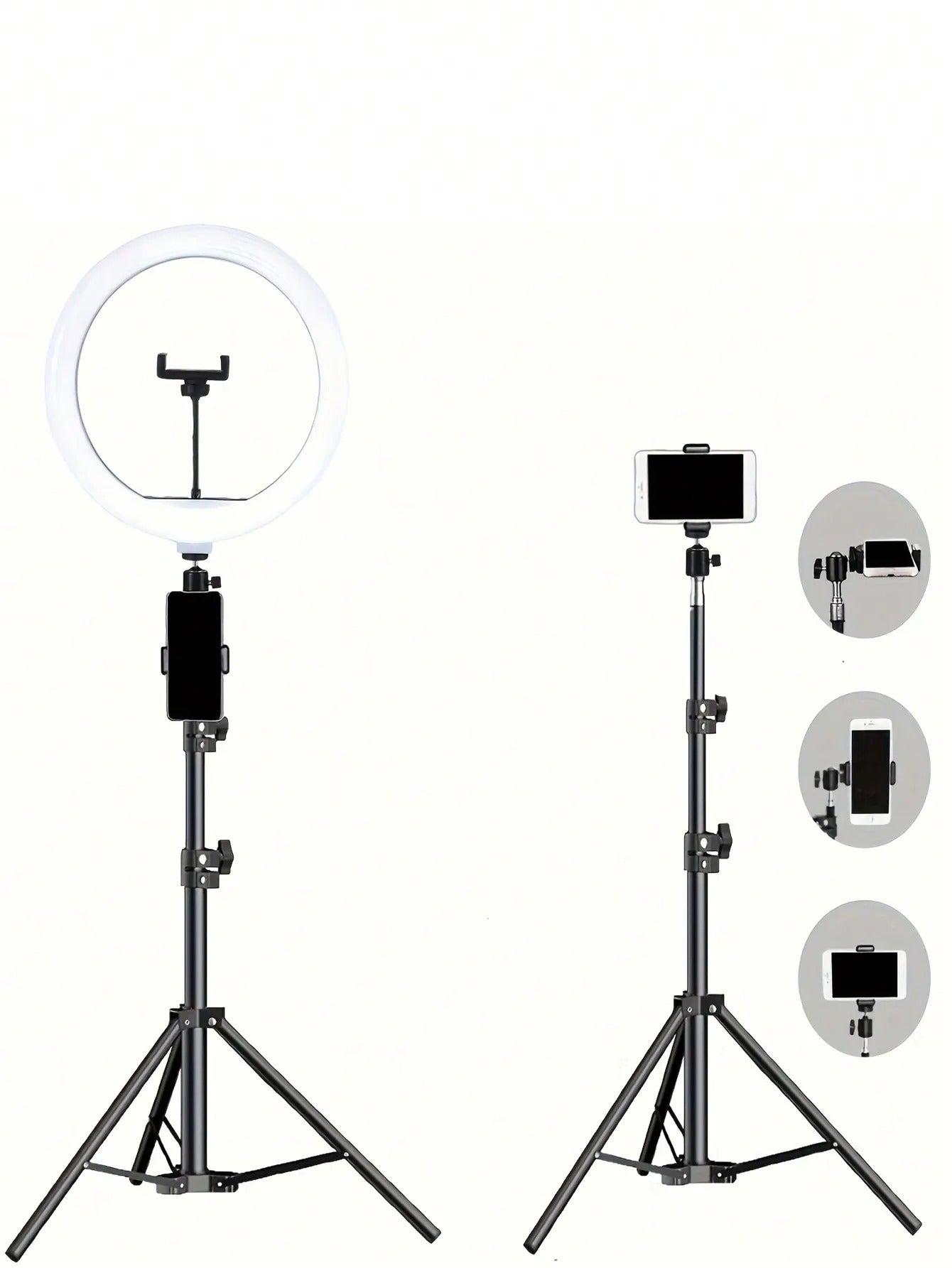 110cm Tripod Stand +O-Clamp With 10-Inch Live Stream Ring Light, Selfie Remote