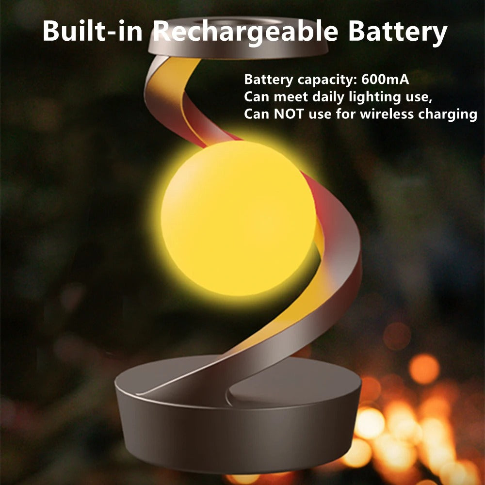 Table Lamp, Rotating Floating lamp  Mobile Phone Wireless Charger, RGB Atmosphere