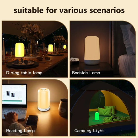 RGBIC Smart Touch Table Lamp Bedside Mood Light