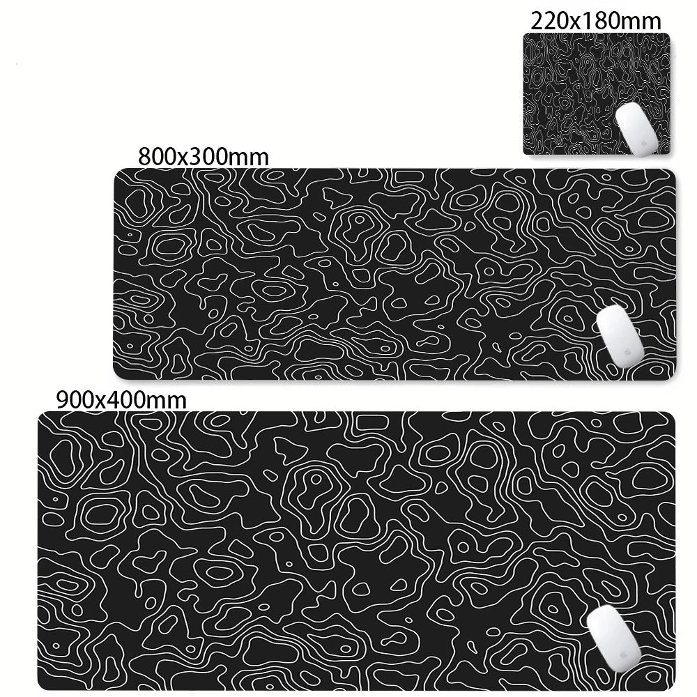 Black & White Strata Liquid Desk Mat