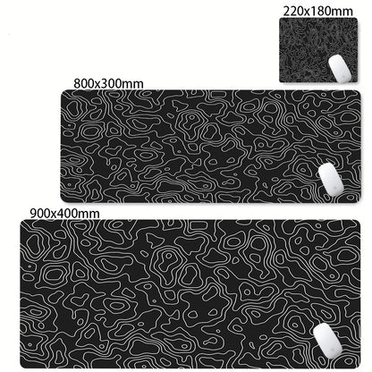 Black & White Strata Liquid Desk Mat