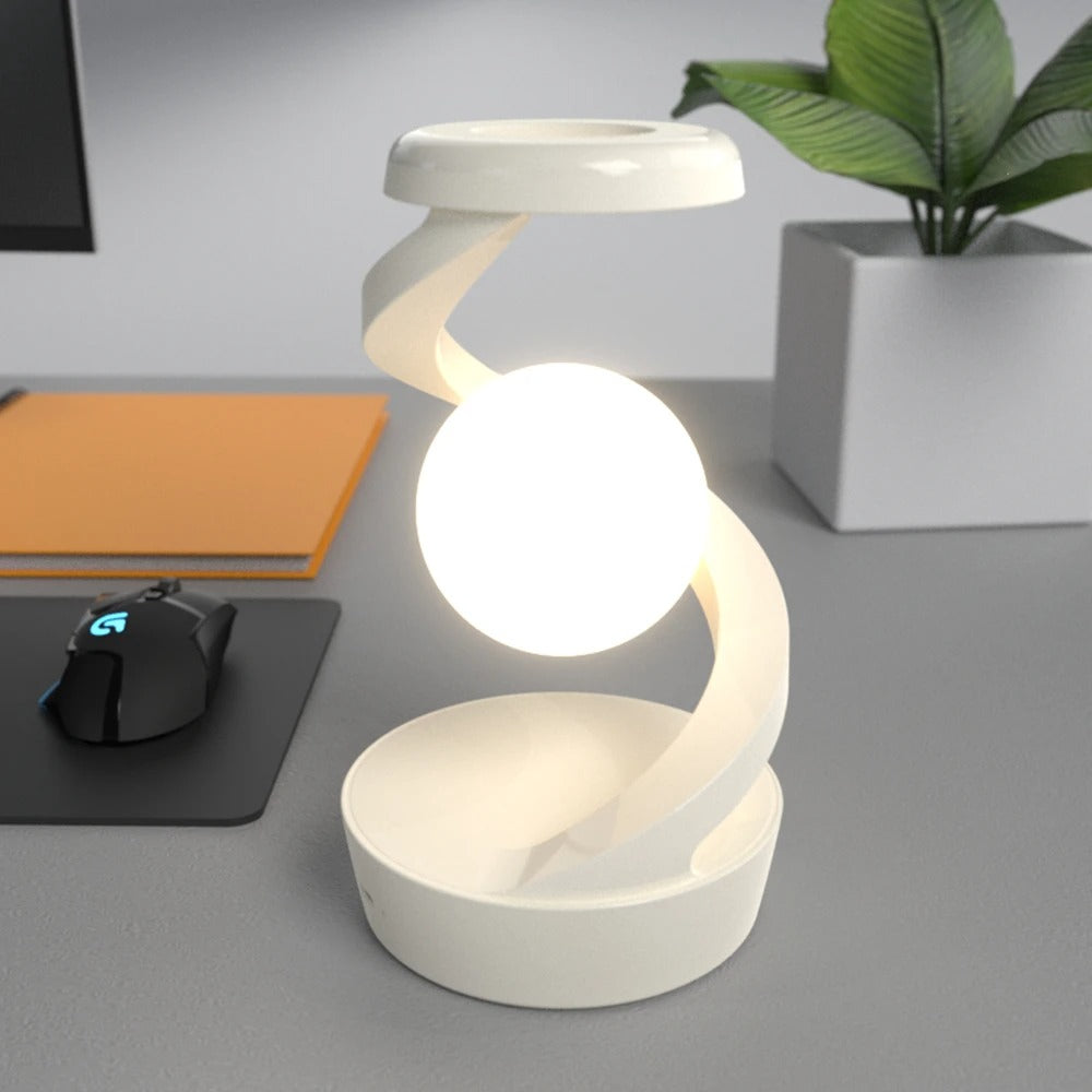 Table Lamp, Rotating Floating lamp  Mobile Phone Wireless Charger, RGB Atmosphere