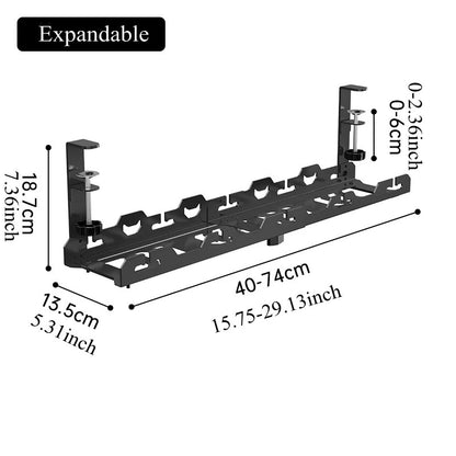 Telescopic Under-Desk Cable Management Tray
